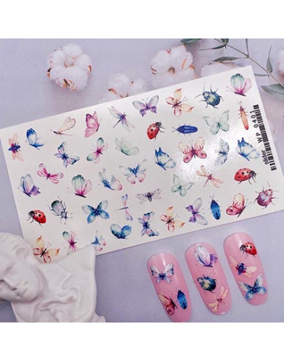 Ami-Nails, Слайдер-дизайн №0401 «Бабочки»