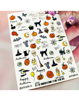 Набор, Ami-Nails, Слайдер-дизайн №0445 «Осень, Хэллоуин», 2 шт.