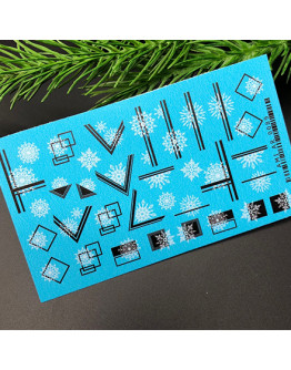 Ami-Nails, Слайдер-дизайн №0089 «Зима, снежинки»