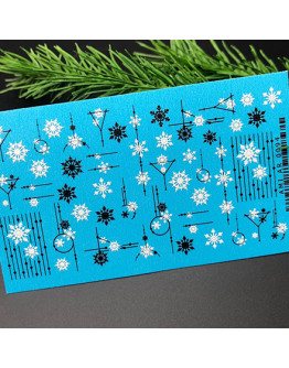 Ami-Nails, Слайдер-дизайн №0094 «Зима, снежинки»
