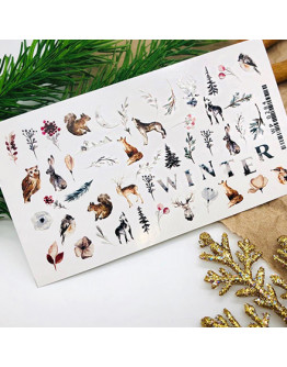 Ami-Nails, Слайдер-дизайн №0284 «Зима, Новый год»