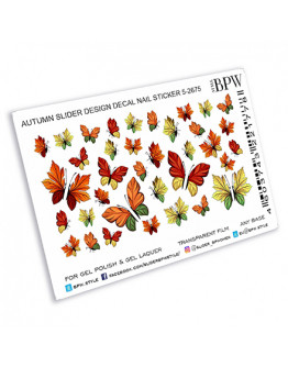 Набор, BPW.Style, Слайдер-дизайн «Осенние бабочки» №2675, 3 шт.