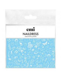 EMI, Слайдер-дизайн Naildress №80 «Интро», белый