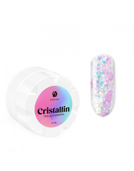 ADRICOCO, Гель для дизайна Cristallin №03, Прозрачный кристалл