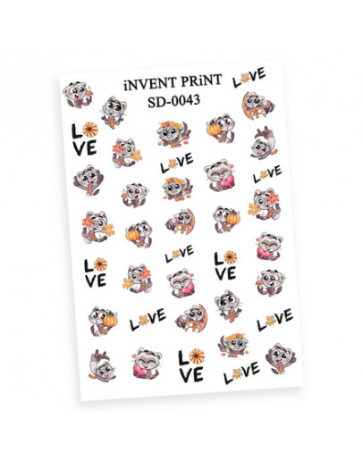 iNVENT PRiNT, Слайдер-дизайн «Кот. Love. Осень» №SD-43