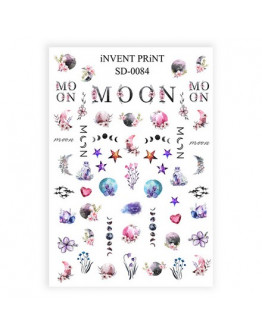 iNVENT PRiNT, Слайдер-дизайн «Луна. Цветы. Надписи» №SD-84