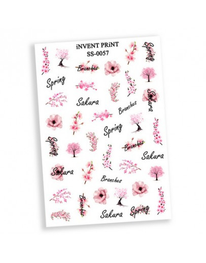 iNVENT PRiNT, Самоклеящийся слайдер-дизайн «Цветы. Sakura. Сакура» №SS-57