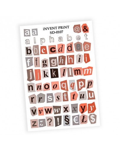 iNVENT PRiNT, Слайдер-дизайн «Буквы. Знаки» №SD-107