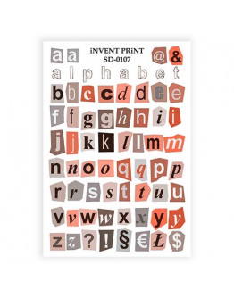 iNVENT PRiNT, Слайдер-дизайн «Буквы. Знаки» №SD-107