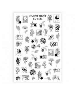 iNVENT PRiNT, Слайдер-дизайн «Веточки. Листья. Цветы» №SD-126