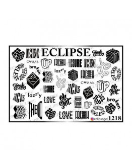 Набор, Eclipse, Слайдер-дизайн для ногтей №1218, 3 шт.