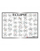 Набор, Eclipse, Слайдер-дизайн для ногтей W №673, 3 шт.