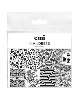 Набор, EMI, Слайдер-дизайн Naildress №78 «Микки», 3 шт.