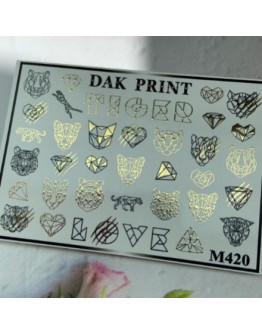 Набор, Dak Print, Слайдер-дизайн №M420, 2 шт.