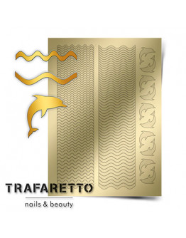 Набор, Trafaretto, Металлизированные наклейки Sea-02, золото, 2 шт.