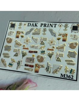 Набор, Dak Print, Слайдер-дизайн №M362, 2 шт.