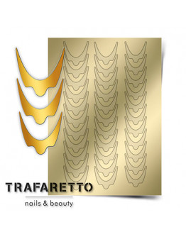 Набор, Trafaretto, Металлизированные наклейки CL-08, золото, 2 шт.