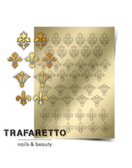 Набор, Trafaretto, Металлизированные наклейки PR-02, золото, 2 шт.