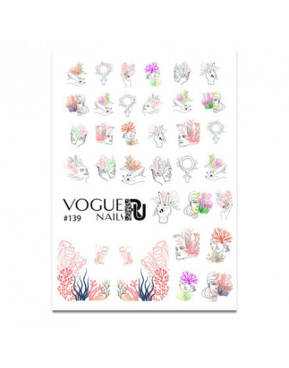 Набор, Vogue Nails, Слайдер-дизайн №139, 2 шт.
