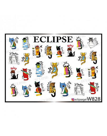 Набор, Eclipse, Слайдер-дизайн для ногтей W №828, 2 шт.