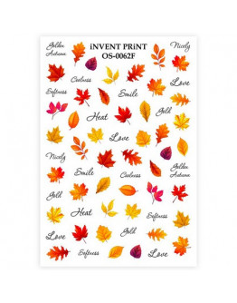 iNVENT PRiNT, Слайдер-дизайн «Осень. Веточки. Листья. Надписи» №OS-62F