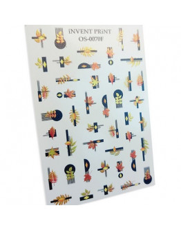 iNVENT PRiNT, Слайдер-дизайн «Осень. Геометрия. Веточки. Листья» №OS-70F