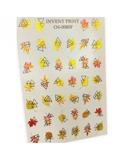 iNVENT PRiNT, Слайдер-дизайн «Осень. Геометрия. Веточки. Листья» №OS-80F