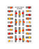 Набор, iNVENT PRiNT, Слайдер-дизайн «Осень. Веточки. Листья» №OS-53F, 2 шт.