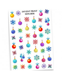 iNVENT PRiNT, Слайдер-дизайн «Новый год. Зима. Снежинки. Игрушки. Шары» №SDN-36