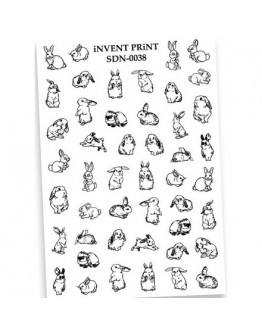 iNVENT PRiNT, Слайдер-дизайн «Новый год. Зима. Кролики. Заяц» №SDN-38