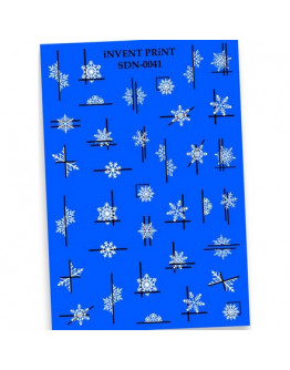 iNVENT PRiNT, Слайдер-дизайн «Новый год. Зима. Снежинки. Геометрия» №SDN-41