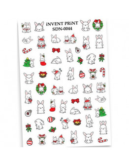 iNVENT PRiNT, Слайдер-дизайн «Новый год. Зима. Кролики. Заяц» №SDN-44