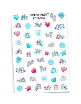 iNVENT PRiNT, Слайдер-дизайн «Новый год. Зима. Единороги. Подарки» №SDN-57