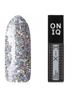 ONIQ, Гель-лак Mix №100s, Silver Holographic Shimmer
