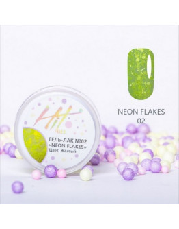 HIT Gel, Гель-лак Neon Flakes №02