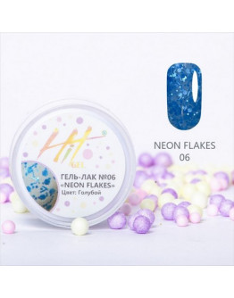HIT Gel, Гель-лак Neon Flakes №06