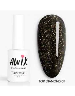 AWIX Professional, Топ для гель-лака Diamond №01, 10 мл