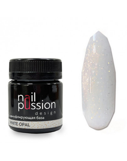 Nail Passion, Камуфлирующая база White Opal, 50 мл