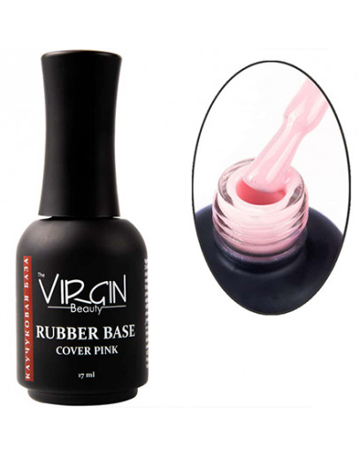 The Virgin Beauty, База для гель-лака Rubber Cover Pink, 17 мл