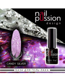 Nail Passion, База для гель-лака Candy Silver, 10 мл