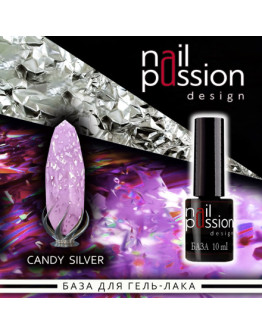 Nail Passion, База для гель-лака Candy Silver, 10 мл