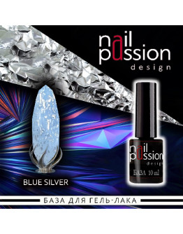 Nail Passion, База для гель-лака Blue Silver, 10 мл