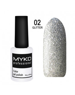 MYKO Professional, Гель-лак Glitter №02