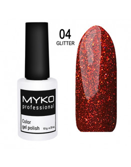MYKO Professional, Гель-лак Glitter №04