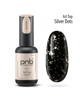 PNB, Топ для гель-лака Art Silver Dots, 8 мл