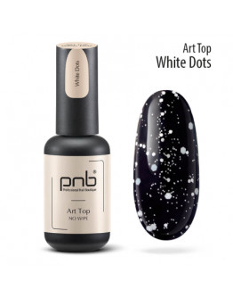 PNB, Топ для гель-лака Art White Dots, 8 мл