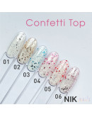 NIK Nails, Топ Confetti №01