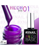 Xnail, База Neon №1, фиолетовая и сиреневая