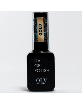 Oly Style, Топ для гель-лака Glitter №03, Gold