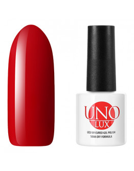 UNO LUX, Гель-лак №021 English Red, Английский красный